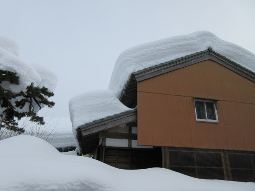 雪が積もった住宅